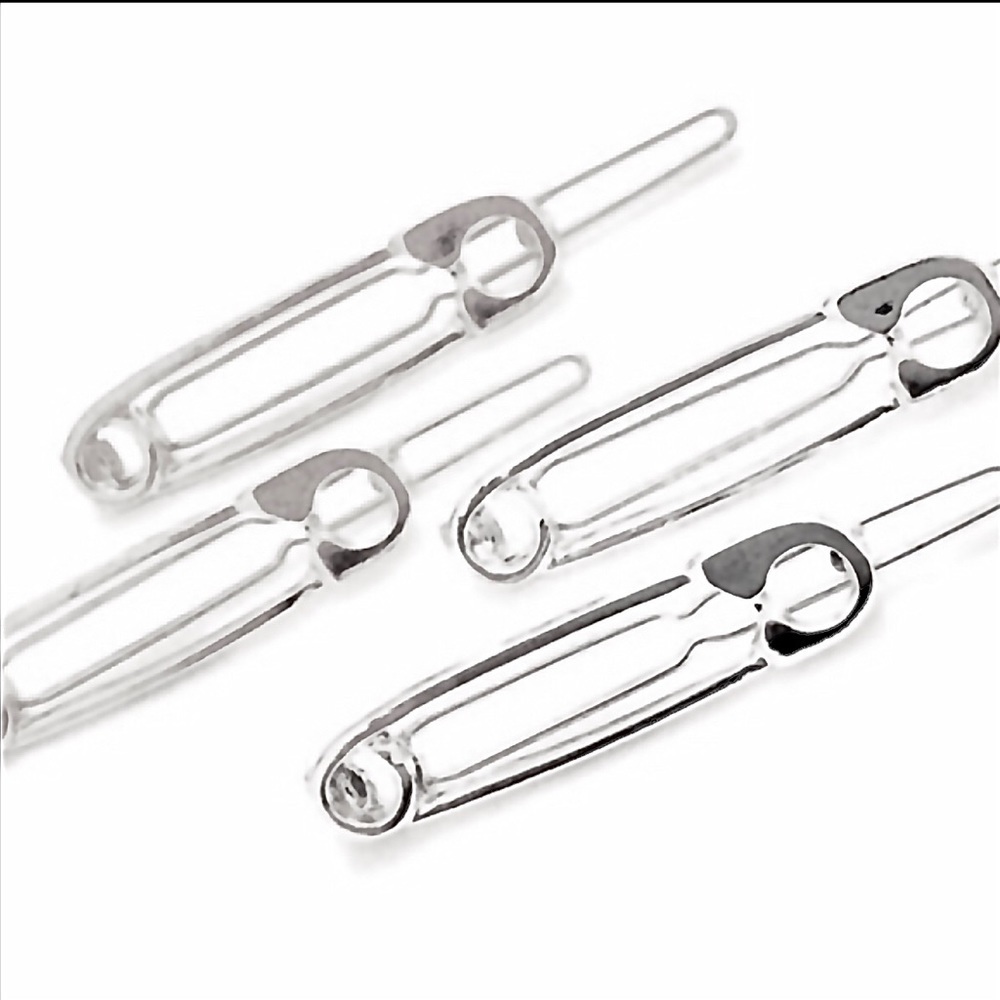 PAIRS OF SAFETY PIN BARETTES SET OF 2